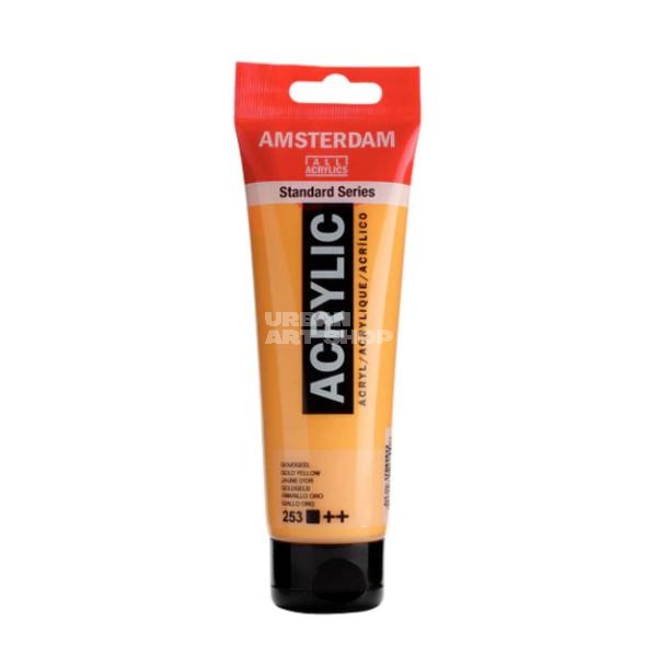 Amsterdam Acrylverf 253 Goudgeel Standard Series in 120ml tube