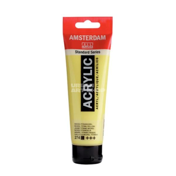 Amsterdam Acrylverf 274 Nikkeltitaangeel Standard Series in 120ml tube