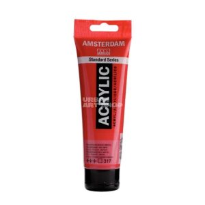 Amsterdam Acrylverf 317 Transparantrood Middel Standard Series in 120ml tube