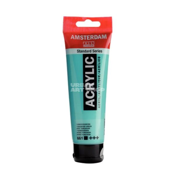 Amsterdam Acrylverf 661 Turkooisgroen Standard Series in 120ml tube