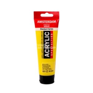 Amsterdam Acrylverf 831 Metallic geel Standard Series in 120ml tube
