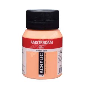 Amsterdam acryl verf 224 Napelsgeel Rood Standard Series in 500ml pot