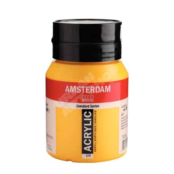Amsterdam acryl verf 270 Azogeel Donker Standard Series in 500ml pot
