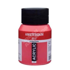 Amsterdam acryl verf 317 Transparantrood Middel Standard Series in 500ml pot