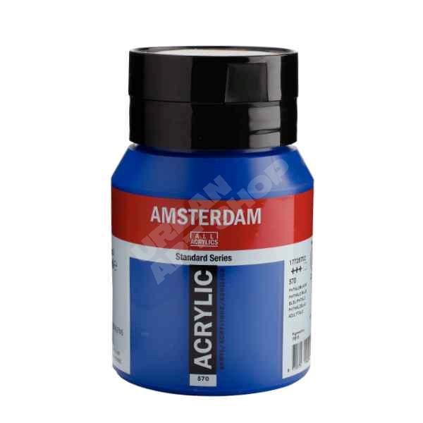 Amsterdam acryl verf 570 Phtaloblauw Standard Series in 500ml pot