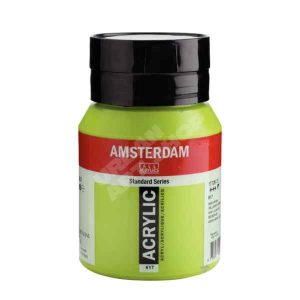 Amsterdam acryl verf 617 Geelgroen Standard Series in 500ml pot