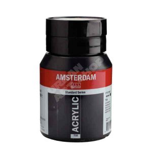 Amsterdam acryl verf 735 Oxydzwart Standard Series in 500ml pot