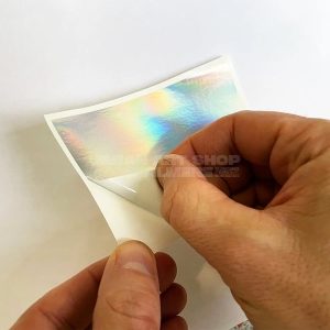 Eggshell sticker hologram 50 stuks Flux Systems toepassing 2 Urban Art Shop