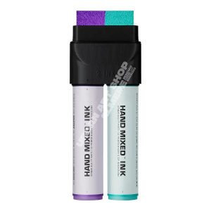 Hand Mixed 2-ink Mermaid alcohol marker paars-groen