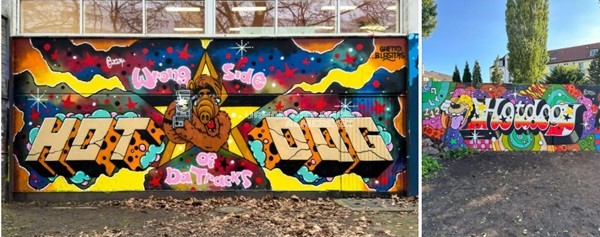 Interview met Hotdog over de Montana Black Artist Edition #30 collage murals 3 Urban Art Shop