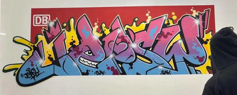 Interview met de Duitse Graffiti Artiest JEPSY kunstwerk muur bij Urban Art Shop Almere