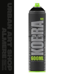 Kobra Big Flat Black mat zwart in 600ml spuitbus