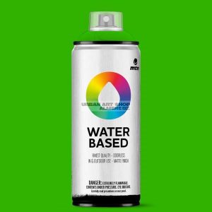 MTN Water Based Fluorescent Green waterbasis lak in 400ml spuitbus