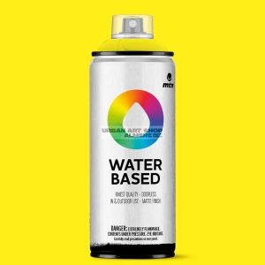 MTN Water Based Fluorescent Yellow waterbasis lak in 400ml spuitbus