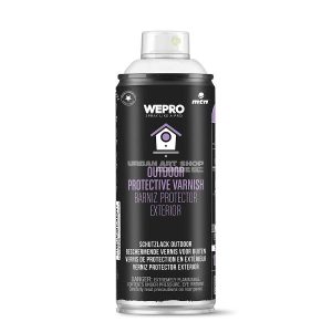 MTN blanke lak zijdeglans op waterbasis PRO outdoor protective varnish in 400ml spuitbus