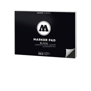 Molotow marker pad zwarte bladzijden A4 landscape 140gr 30 vellen schetsboek