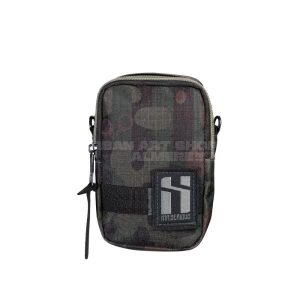 Mr. Serious document pouch camo klein schoudertasje closeup dicht