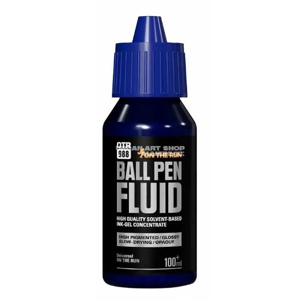 OTR 988 blauw Ball Pen Fluid 100ml inkt blue On The Run OTR 988 blauw Ball Pen Fluid 100ml inkt blue On The Run