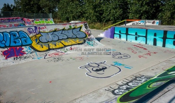 Overzicht van legale graffiti plekken en muren in Nederland Skatepark Kloosterveen Assen Urban Art Shop Almere
