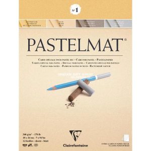Pastelmat blok n°1 360 gram 18x24cm geeltinten 12 vellen Clairefontaine 96016C