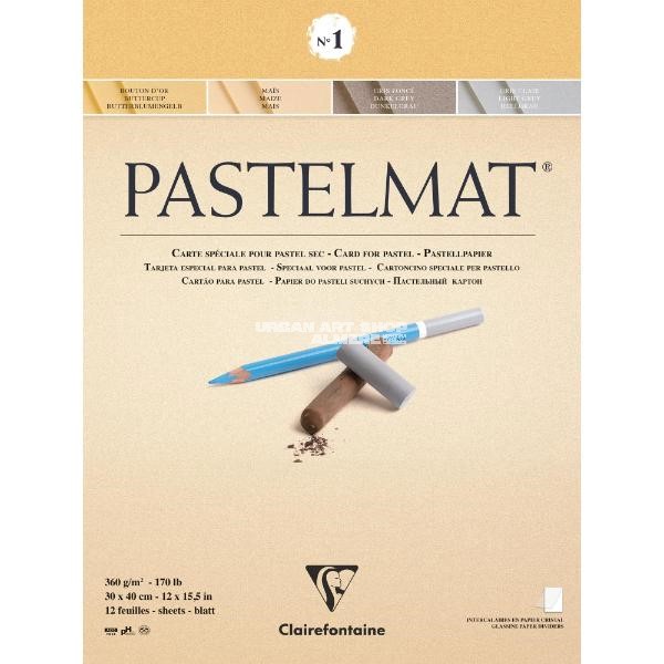 Pastelmat blok n°1 360 gram 30x40cm geeltinten 12 vellen Clairefontaine 96018C
