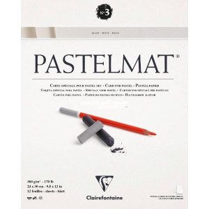 Pastelmat blok n°3 360 gram 24x30cm wit 12 vellen Clairefontaine 96028C
