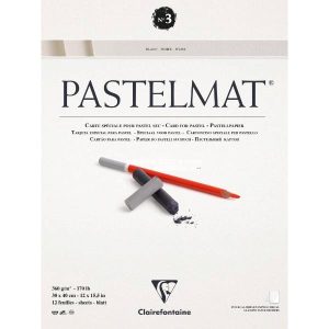 Pastelmat blok n°3 360 gram 30x40cm wit 12 vellen Clairefontaine 96029C