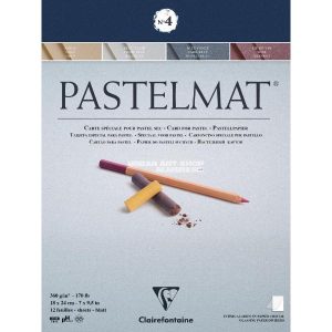 Pastelmat blok n°4 360 gram 18x24cm blauwtinten 12 vellen Clairefontaine 96110C