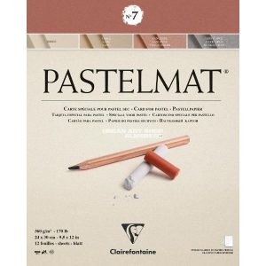Pastelmat blok n°7 360 gram 24x30cm aardetinten 12 vellen Clairefontaine 96053C