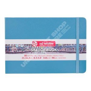 Talens schetsboek blauw 21x14cm 140gr 80 vellen Art Creation Lake Blue hardcover