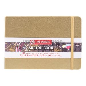 Talens schetsboek goud 21x14cm 140gr 80 vellen Art Creation White Gold hardcover
