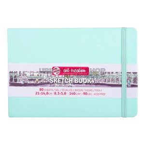Talens schetsboek mintgroen 21x14cm 140gr 80 vellen Art Creation Fresh Mint hardcover