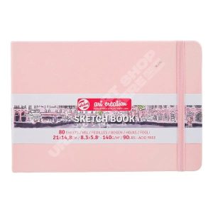 Talens schetsboek roze 21x14cm 140gr 80 vellen Art Creation Pastel Pink hardcover