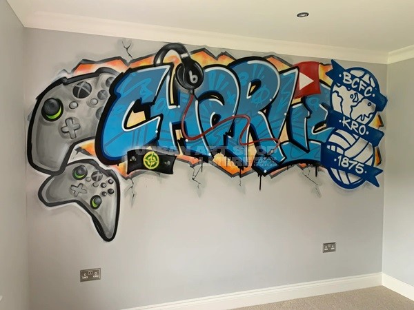 Verf op waterbasis gezonder spuiten zonder concessies te doen mural kinderkamer Urban Art Shop Almere